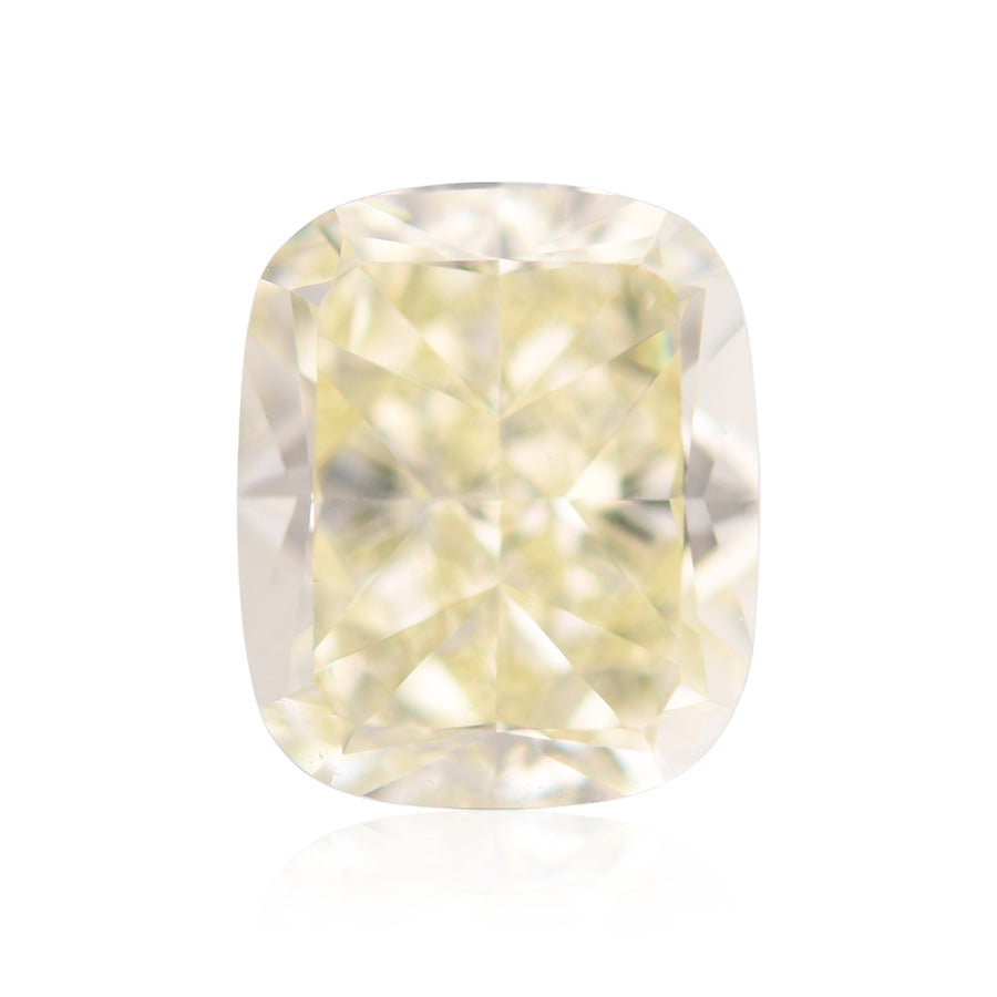 3.39 Carat Light Yellow Cushion Diamond VS2 GIA