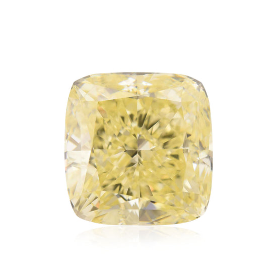3.50 Carat Fancy Light Yellow Cushion Diamond VS1 GIA