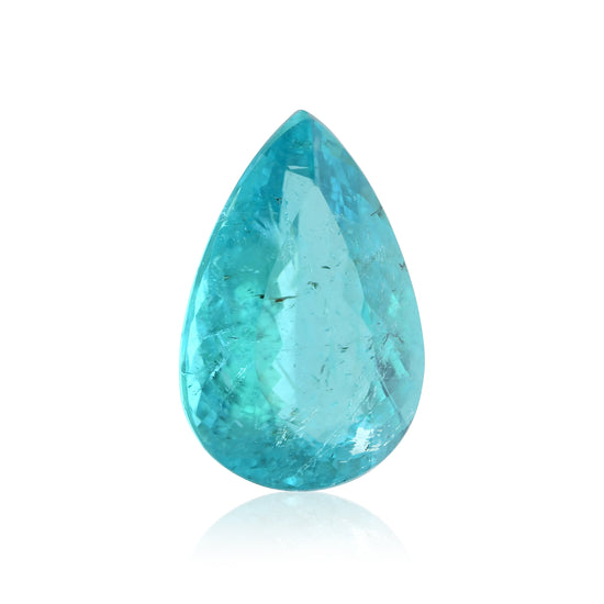3.64 Carat Blue Pear Brazilian Paraiba Tourmaline GRS