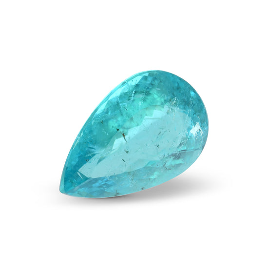 3.64 Carat Blue Pear Brazilian Paraiba Tourmaline GRS