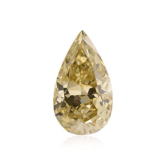 ألماسة كمثرية Fancy Brownish Greenish Yellow بوزن 3.70 قيراط (SI2) GIA