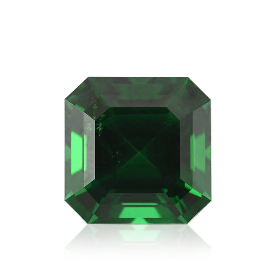 3.93 Carat Green TANZANIAN Asscher Tsavorite Garnet GWLAB