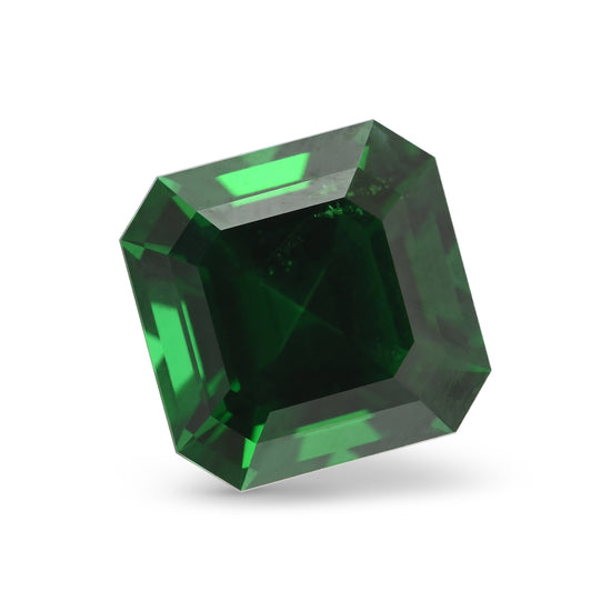 3.93 Carat Green TANZANIAN Asscher Tsavorite Garnet GWLAB