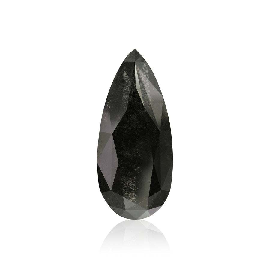 30.05 Carat Fancy Dark Gray Pear Diamond GIA
