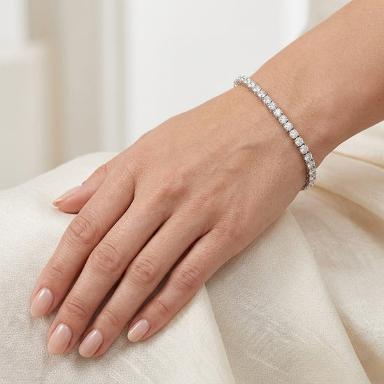 6Ct Round White Diamond Tennis Bracelet