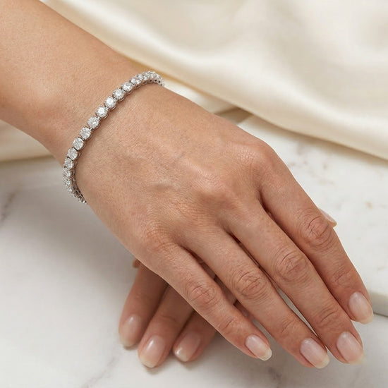 8Ct Round White Diamond Tennis Bracelet