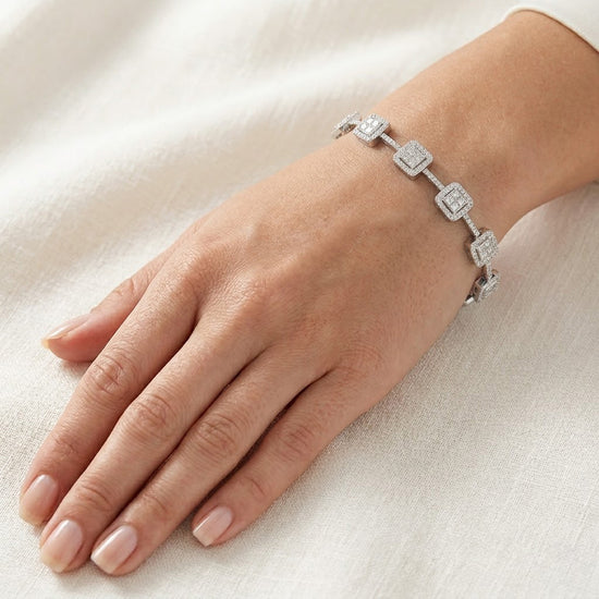 White Diamond Pave Bracelet