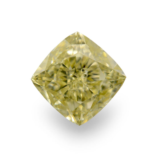 0.91 Carat Fancy Brownish Greenish Yellow Cushion Diamond SI1 GIA