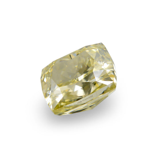 0.91 Carat Fancy Brownish Greenish Yellow Cushion Diamond SI1 GIA