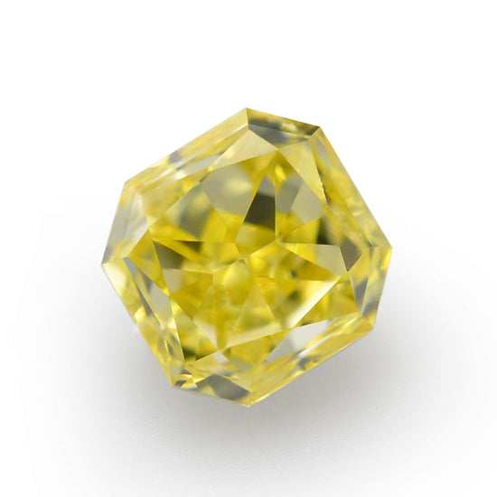 0.35 Carat Fancy Intense Yellow Radiant Diamond VVS1 IGI