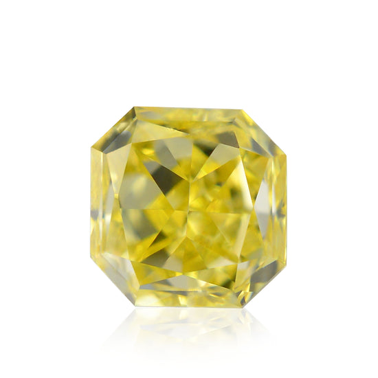 0.35 Carat Fancy Intense Yellow Radiant Diamond VVS1 IGI