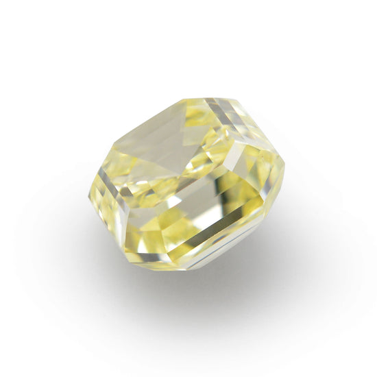 0.62 Carat Fancy Yellow Asscher Diamond VVS2 IGI