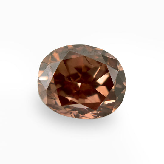 0.17 Carat Fancy Brown Orange Oval Diamond SI2 GIA