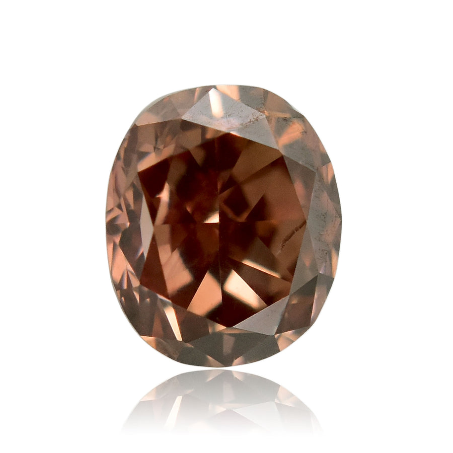 0.17 Carat Fancy Brown Orange Oval Diamond SI2 GIA