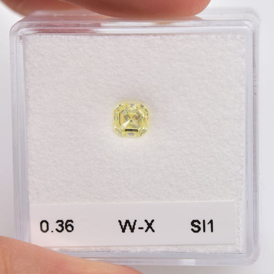 0.36 Carat W-X Asscher Diamond SI1 IGI