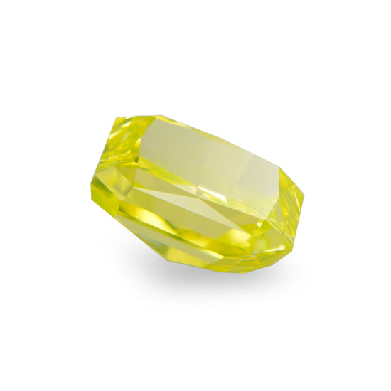 0.47 Carat Fancy Vivid Green Yellow Radiant Diamond VVS1 GIA