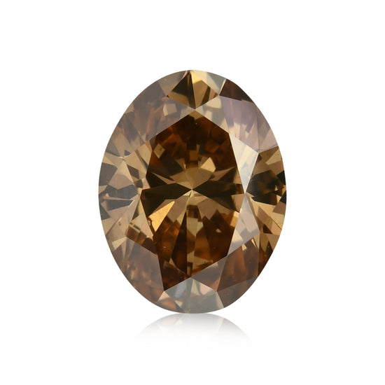 2,52 Karat Fancy Dark Orangy Brown Oval-Diamant VS2 GIA