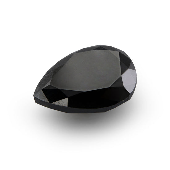 5.78 Carat Fancy Black Pear Diamond  GIA