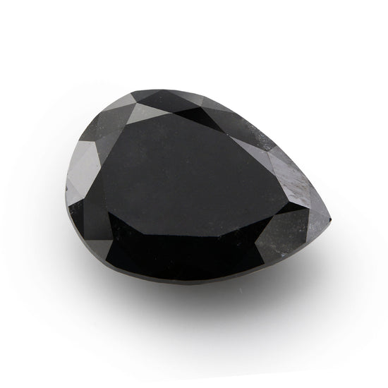 5.78 Carat Fancy Black Pear Diamond  GIA