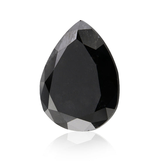 5,78 Karat Fancy Black Pear Diamant GIA