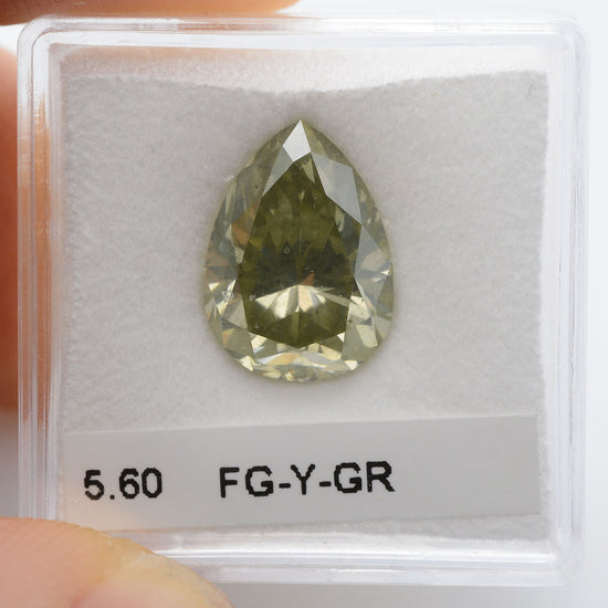 5.60 Carat Chameleon Pear Diamond (I1) GIA