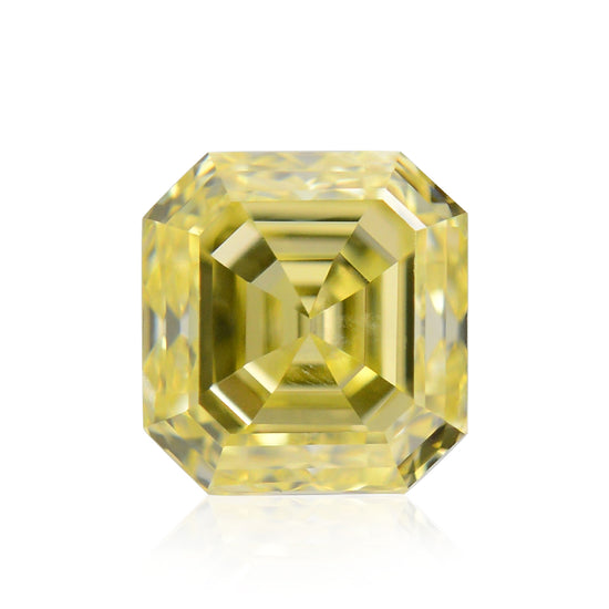 0.47 Carat Fancy Yellow Asscher Diamond SI1 GIA
