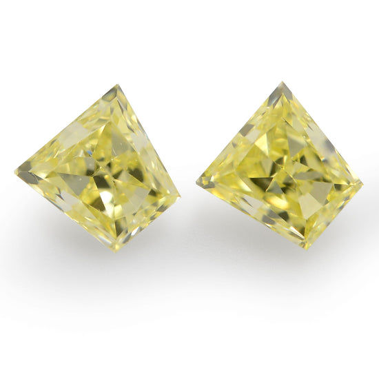 0.66 Karat Fancy Intense Yellow Trapez-Diamanten (SI1)