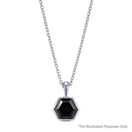 2.22 Carat Fancy Black Hexagonal  Diamond  GIA
