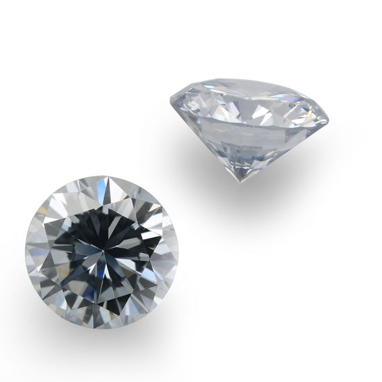 0.91 Carat Fancy Gray Blue Round Brilliant Diamonds VS1