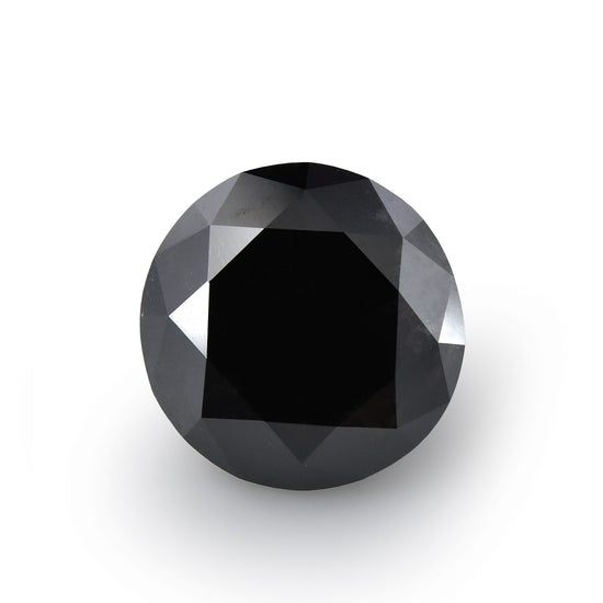 5.32 Carat Fancy Black Round Brilliant Diamond  GIA