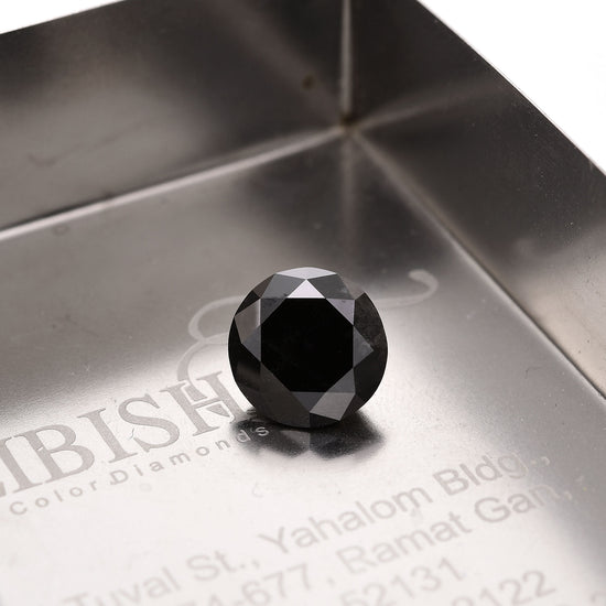 5.32 Carat Fancy Black Round Brilliant Diamond  GIA