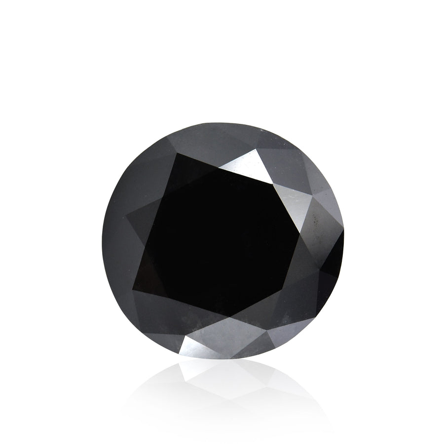 5.32 Karat Phantasievoller Schwarzer Runder Brillantschliff-Diamant GIA