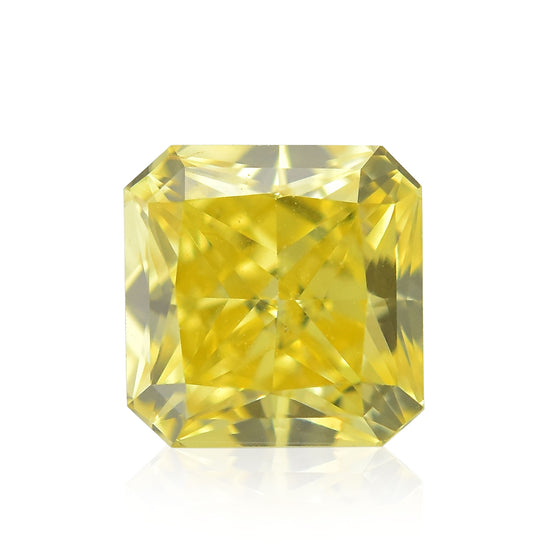 0.53 Carat Fancy Vivid Yellow Radiant Diamond (VS2) GIA