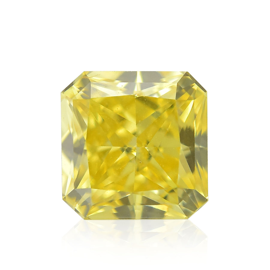 0.53 Carat Fancy Vivid Yellow Radiant Diamond (VS2) GIA