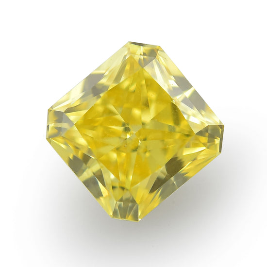 0.53 Carat Fancy Vivid Yellow Radiant Diamond (VS2) GIA