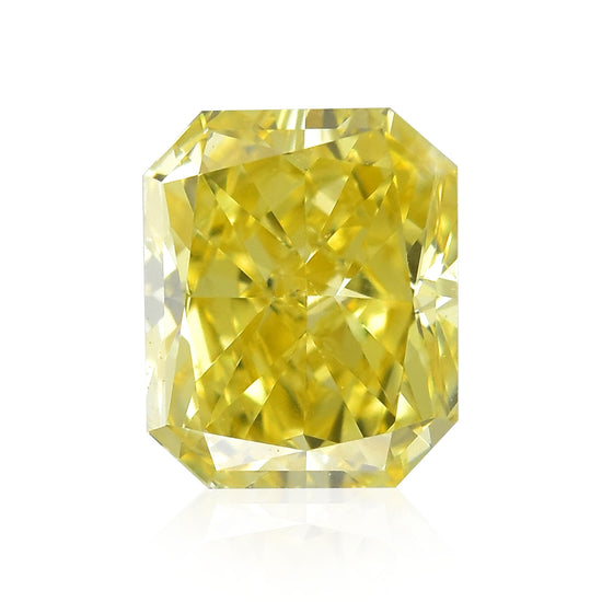 0.41 Carat Fancy Intense Yellow Radiant Diamond VS2 IGI