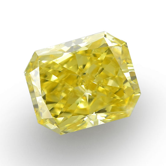 0.41 Carat Fancy Intense Yellow Radiant Diamond VS2 IGI