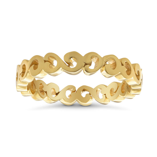 18K Gold  Motif Wedding  Band