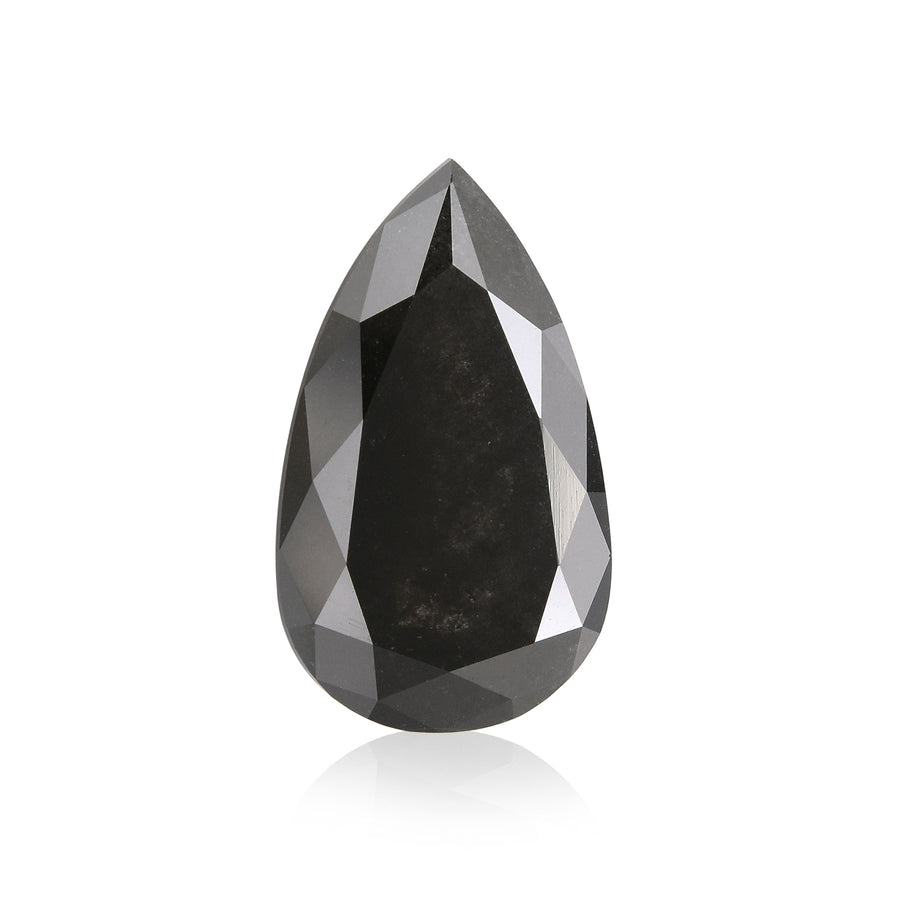 5.31 Carat Fancy Black Pear Diamond GIA
