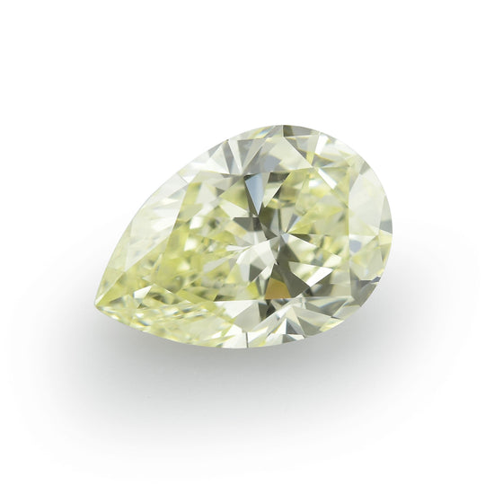0.91 Carat Fancy Light Yellow Pear Diamond VVS2 GIA