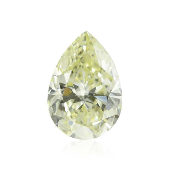 0.91 Carat Fancy Light Yellow Pear Diamond VVS2 GIA