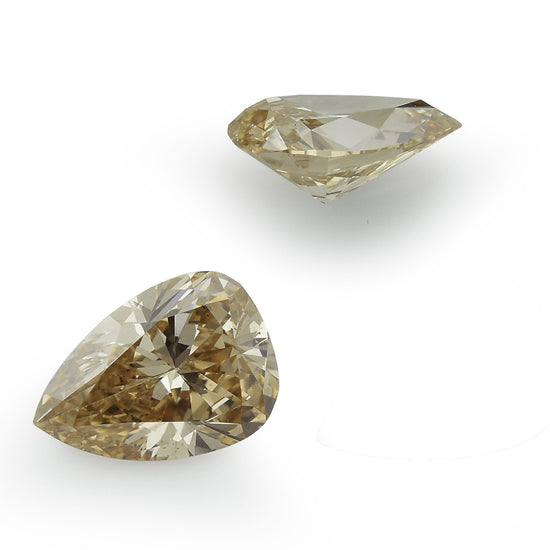 1.50 Carat Fancy Brown Pear Diamonds (SI1)