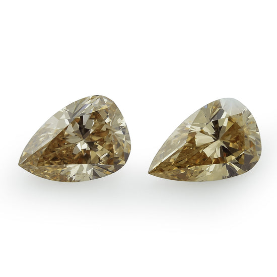 1.50 Carat Fancy Brown Pear Diamonds (SI1)
