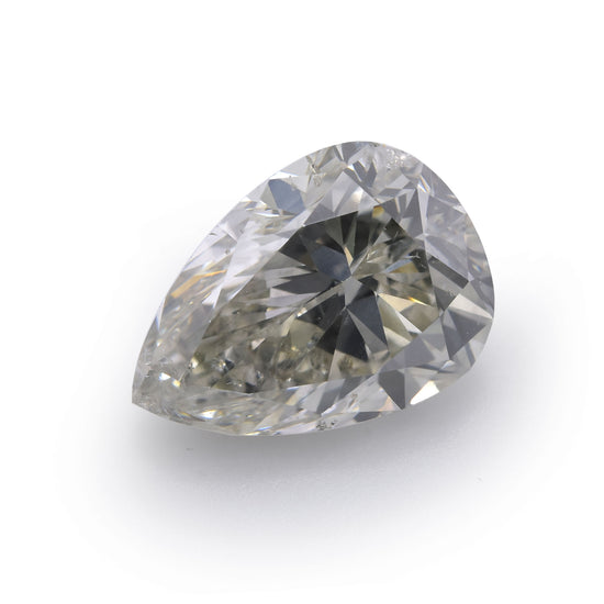 2.03 Carat Fancy Light Gray Pear Diamond (SI2) GIA