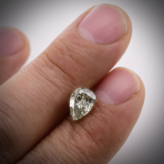 2.03 Carat Fancy Light Gray Pear Diamond (SI2) GIA