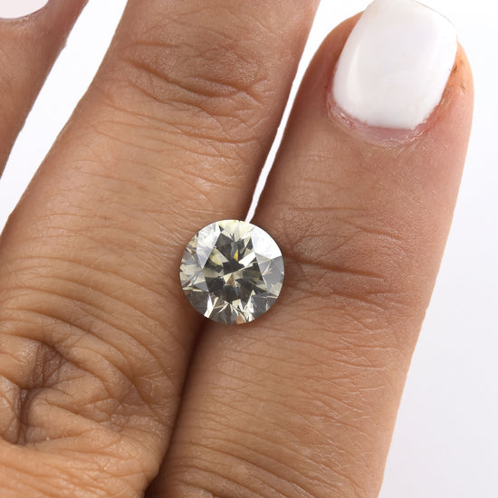 2.04 Carat Fancy Gray Round Brilliant Diamond SI2 GIA