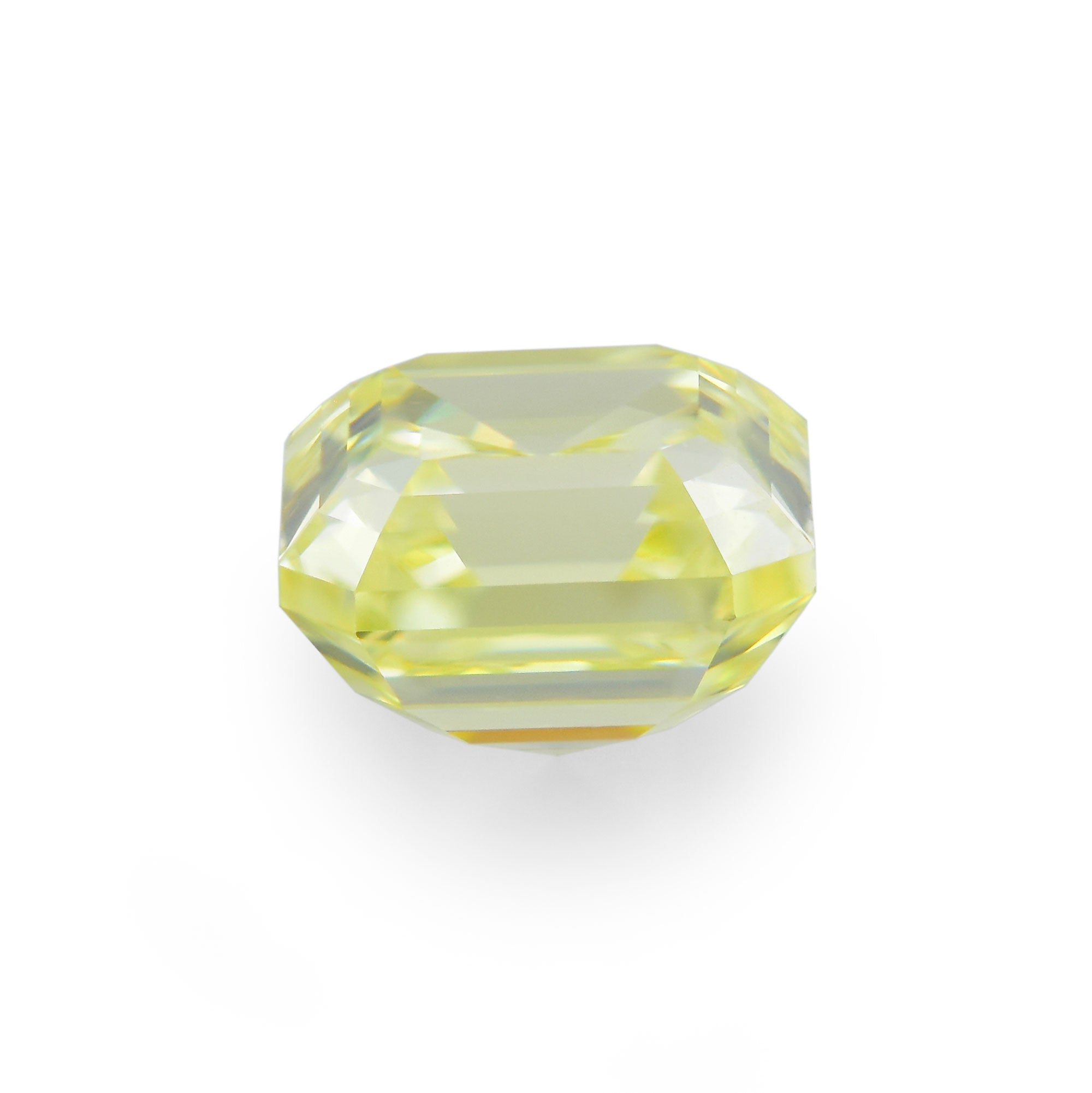 0.43 Carat Fancy Intense Yellow Asscher Diamond VVS2 IGI | LEIBISH