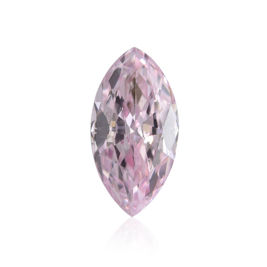 Diamante da 0,24 carati, taglio Marquise, colore Fancy Purplish Pink (I1), certificato GIA
