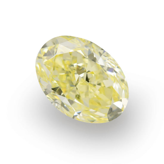 0.50 Carat Fancy Yellow Oval Diamond VVS1 IGI