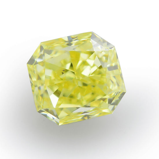 0.51 Carat Fancy Vivid Yellow Radiant Diamond SI1 IGI